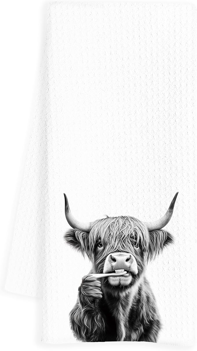 Funny Cow Hand Towels for Bathroom, Cow Bathroom Hand Towels, Cow Bathroom Decor, Cow Gifts for Woman Cow Lovers, Cow Themed Gifts, 16x24 Inch