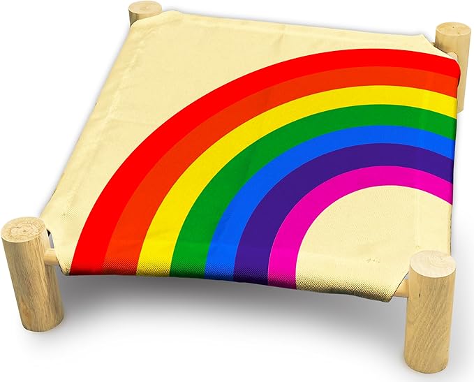 Rainbow Cat Beds, Wooden Cat Beds for Indoor Cats, Small Animal Beds for All Seasons, Pet Beds, Cute Cat Hammock