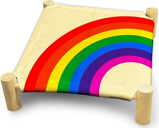 Rainbow Cat Beds, Wooden Cat Beds for Indoor Cats, Small Animal Beds for All Seasons, Pet Beds, Cute Cat Hammock
