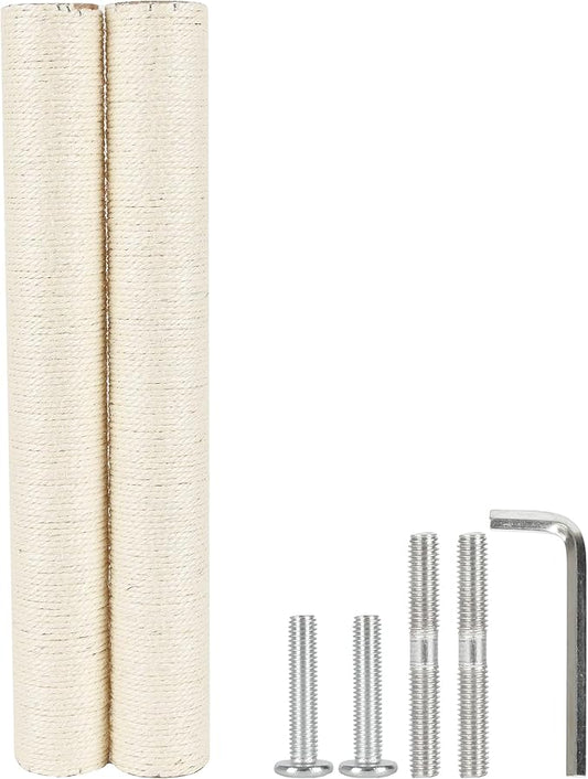 7.4cm 2.91in Diameter Cat Tree Scratching Post Replacement Sisal Pole Parts for Cat Tower (M8, 21.65in/55cm)
