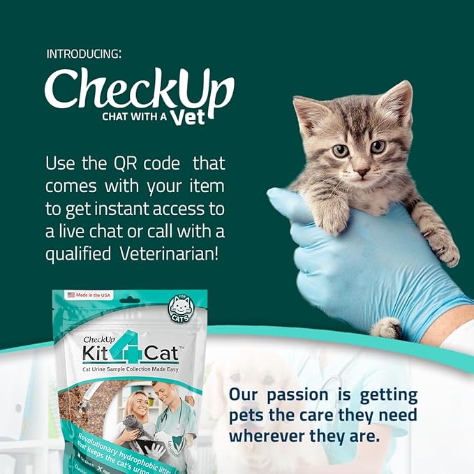 2lb Hydrophobic Cat Litter for Urine Collection, Hydrophobic Sand Urine Collection Litter Kit I Collect cat Urine Sample for Test (3 x 11oz Bags)