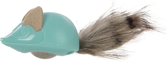 Petlinks Marble Mayhem Rolling Marble Racoon Cat Toy - Teal, One Size