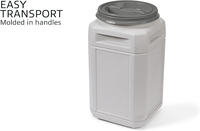Mighty Tuff 13 Gallon/up to 54 Pound Pet Food Storage Container with Airtight Lid and Built-In Handles for Easy Transport, BPA Free, Made for Durable and Versatile Storage