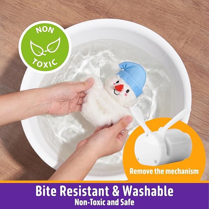 Interactive Christmas Cat Toys, Flapping Snowman Cat Toys, Lifelike Bird Chirp, USB Rechargeable Catnip Toy for Bored Indoor Cats Chase Exercise, 3 Modes