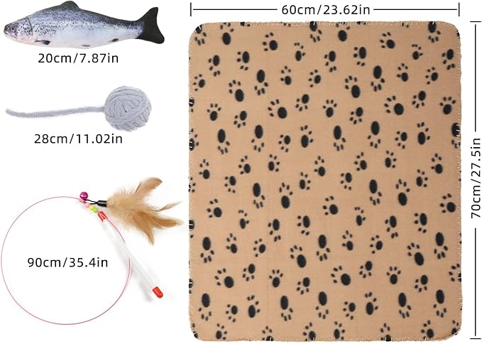 Cat Tunnel, Indoor Cat Toy, Roller Track Cat Toy, Collapsible S-Shaped Play Tube, 10.5 Inch Diameter Maze Cat House for Cats, Puppies, Rabbits, Ferrets, Cat Toy Set
