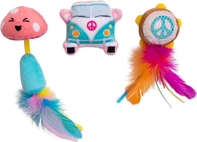 Catstages Festival-Themed Interactive Plush Catnip Cat Toys - 3 Pack