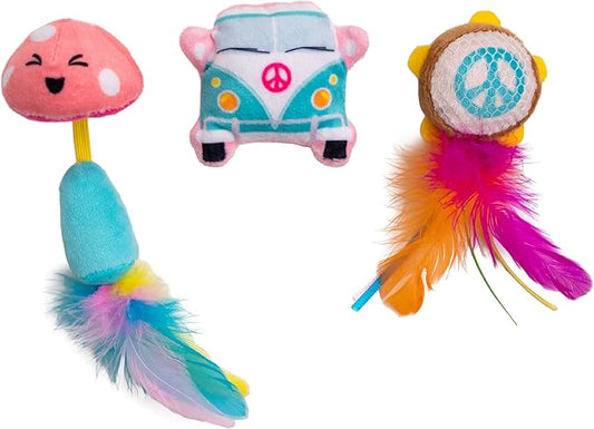 Catstages Festival-Themed Interactive Plush Catnip Cat Toys - 3 Pack