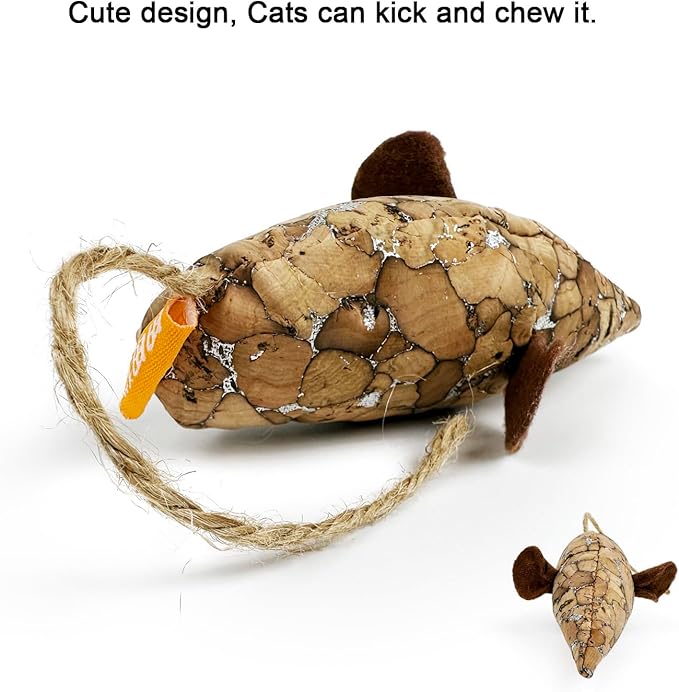 Cat Mouse Toy with Catnip Matatabi Silvervine,Cat Chew Toy,Interactive Catch Play Mouse Toy for Indoor Cats,Kittens.