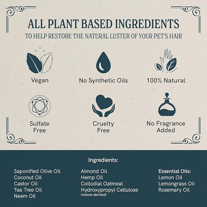 J·R·LIGGETT'S Pet Shampoo Great for Sensitive Skin-Relieves Dry, Itchy Skin-Hypoallergenic and Biodegradable Formula–100% Detergent-Free