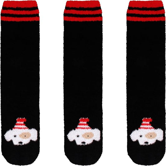 BambooMN Women's Super Soft Warm Microfiber Fuzzy Cozy Animal Socks or Christmas Winter Animal Socks, Value Pack