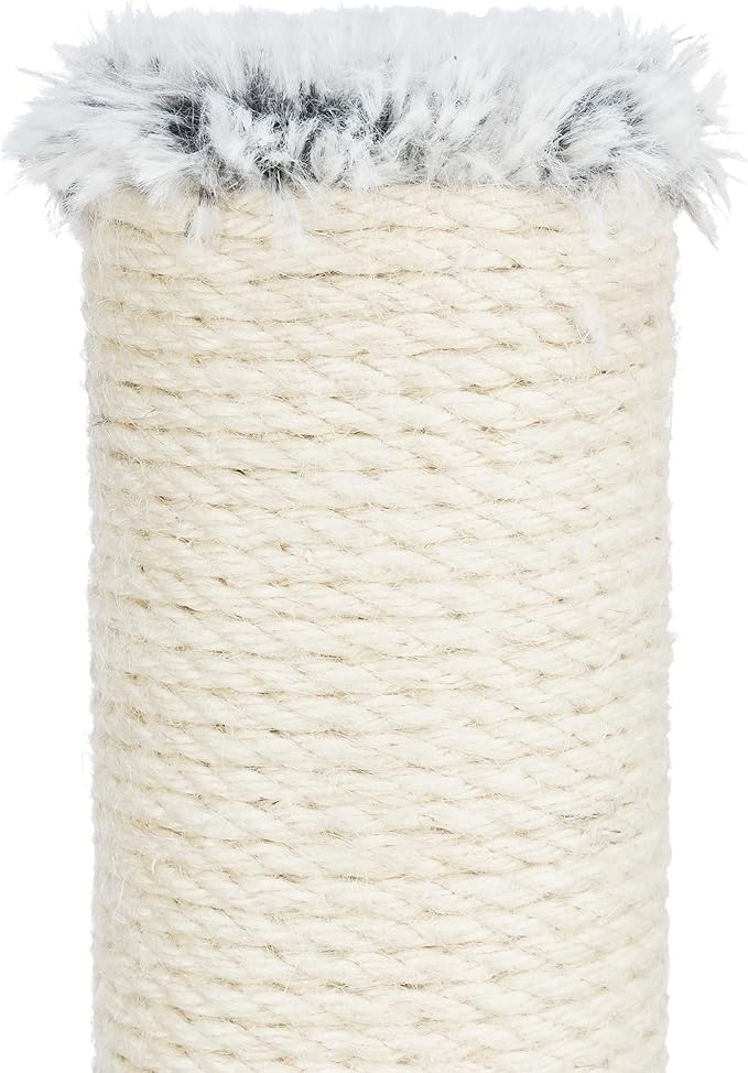 TRIXIE Lola Scratching Post with Grooming Brush, Durable Sisal, 24-in Tall, (Gray)