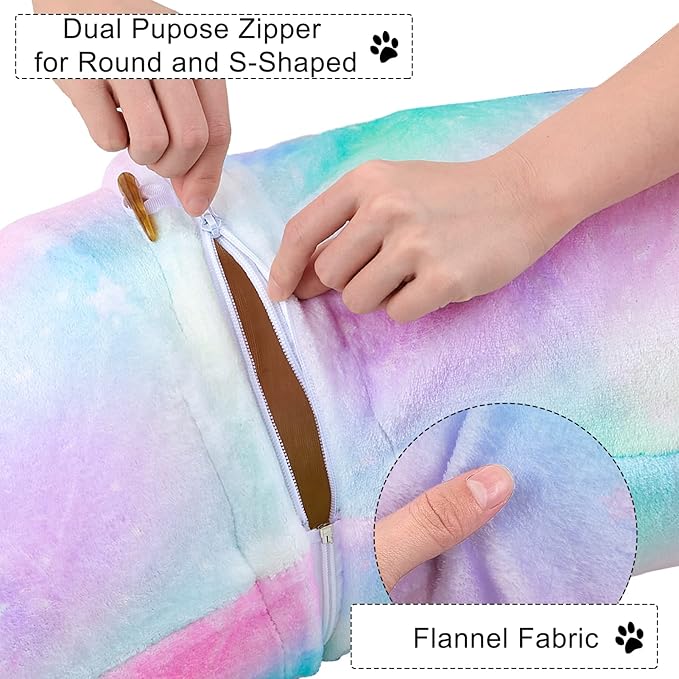 Cat Tunnel Bed, Cat Tunnels Cat Toys for Indoor Cats S-Shape Cat Tube and Cat Donut Tunnel Cave Large Cat Toys Interactive Cat Stuff Supplies