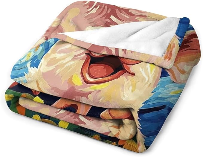 Pig Blanket Funny Pig Gifts for Girls Boys Woman Kids Pig Lover Throw Blankets Soft Blanket Warm Fleece Flannel Plush Blankets for Bed Sofa Couch 50"x60"