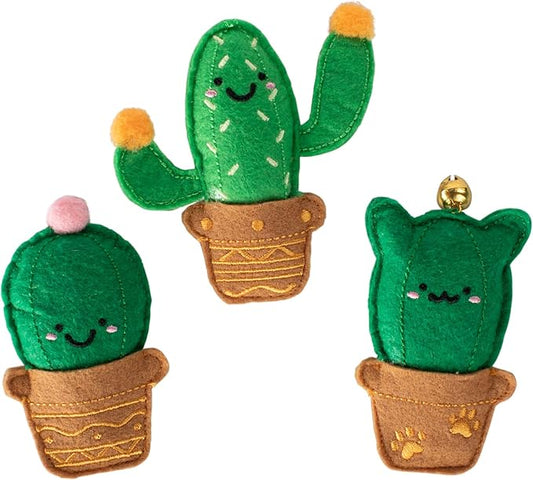 Fringe Studio Plush Cat Toy Set, Cat-Us Friends, Mini 3 Piece Set, Pet Shop Collection (904033)