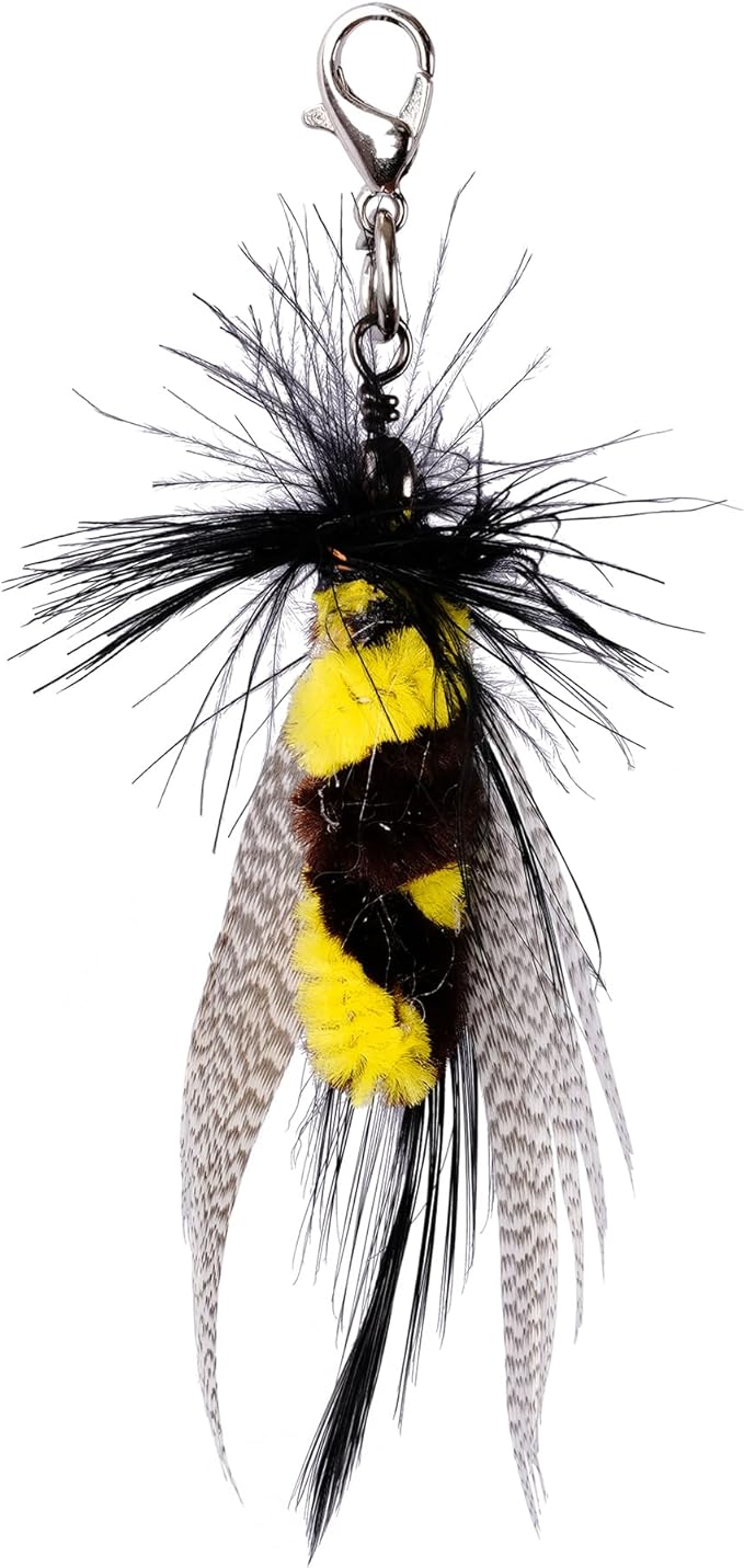 JXFUKAL Cat Feather Toy Refills, 3Pcs Simulation Mini Insects Cat Lures Cat Wand Attachment Cat Toys Replacement for Kitty Kitten Indoor Cats Cat Accessories