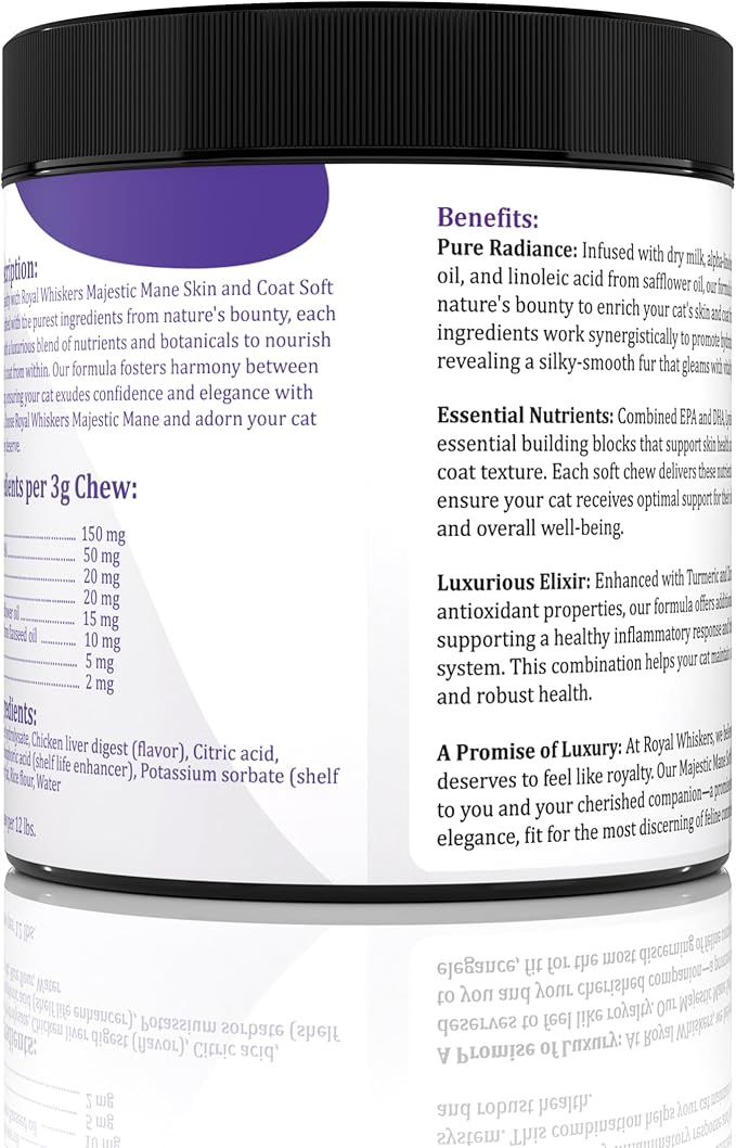 Cat Allergy Relief for Cats - Vet-Formulated Omega-3 & Omega-6, Zinc & Taurine, All-Natural Allergy Relief for Cats, Itchy Skin Treatment, Made in USA, Grain-Free - 90 Chews (270g)