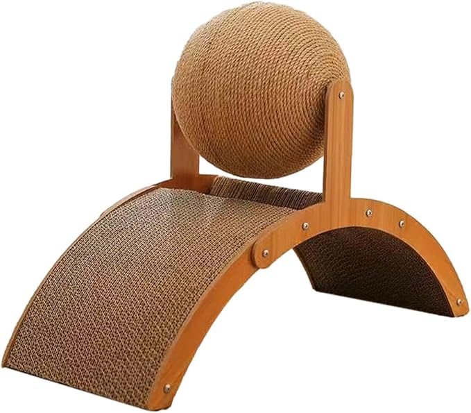 Cat Scratch Pad, Ferris Wheel Design, Suitable for Cat Play, Interaction, Nail Grinding, Bite Resistant. (Arch, Small)