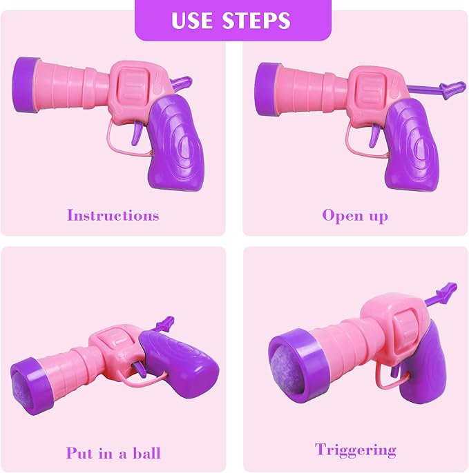 Mewlmart Cat Toys Interactive for Indoor Cats Kitty Toys Cat Toys for Indoor Cats Pom Pom Balls Cat Ball Toy Plush Ball Launcher for Cats Puff Balls Cat Enrichment Toys 30 Balls