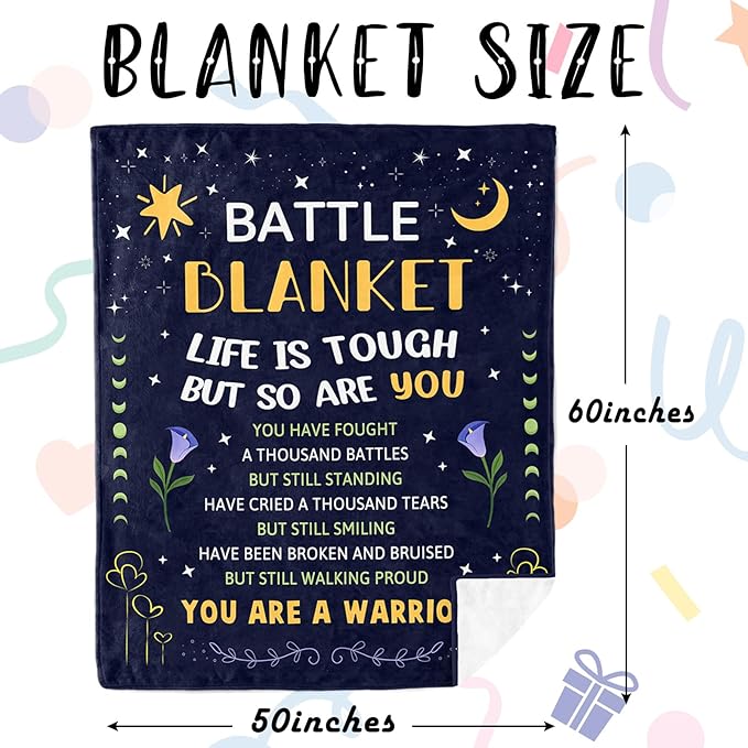 Get Well Gifts for Women, Surgery Recovery Gifts Blanket 50"x60", Chemotherapy Must Haves for Women, Get Well Soon After Surgery Comfort Gift for Woman, Chemo Inspirational Gift for Patients