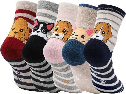 AGRIMONY Women's Cat Socks Cute Animal Socks Dog Valentines Easter Fun Gifts for Women