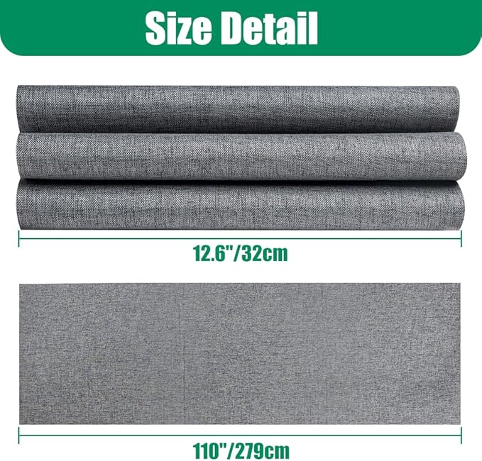 Extra Large 110"x 12.6" cat Wall Scratcher, Thickened Cat Wall Climbing Carpet, Trimmable Self-Adhesive Carpet for Replacement Pads, Covering Posts, and Furniture Protection (Gray, 1PACK)