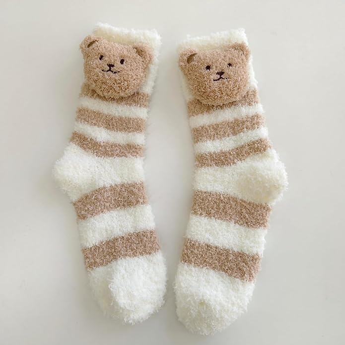 Benefeet Sox Cute Fuzzy Socks for Women Girls Fluffy Warm Cozy Novelty Slipper Socks Funny Animal Plush Sleeping Socks