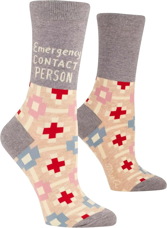 Blue Q Women's Funny Novelty Crazy Crew Socks with Sayings