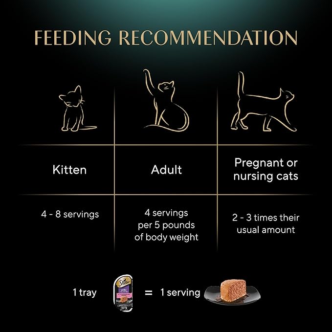 Sheba Perfect Portions Wet Cat Food Pate With Sustainable Salmon, 2.6 oz. Twin-Pack Trays (24 Count, 48 Servings)