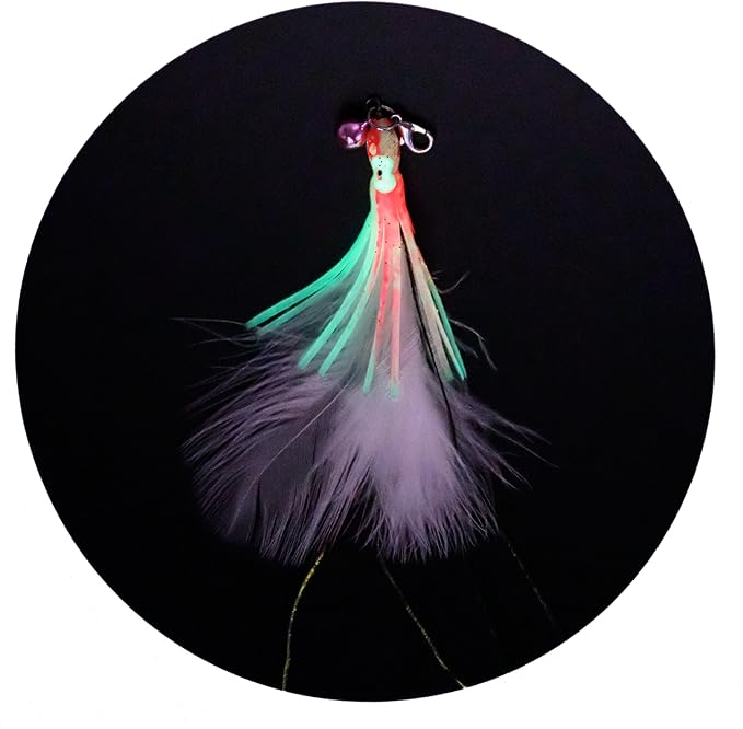 Multisurface Round Base Cat Wand Toy Glow in the Dark Octopus Attachments Cat Toy Feather Wand Suction Cup Feather Cat Toy Cat Toy Interactive Toys Cat Toys Cat Wand Toys for Cats Indoor Kitten Toy