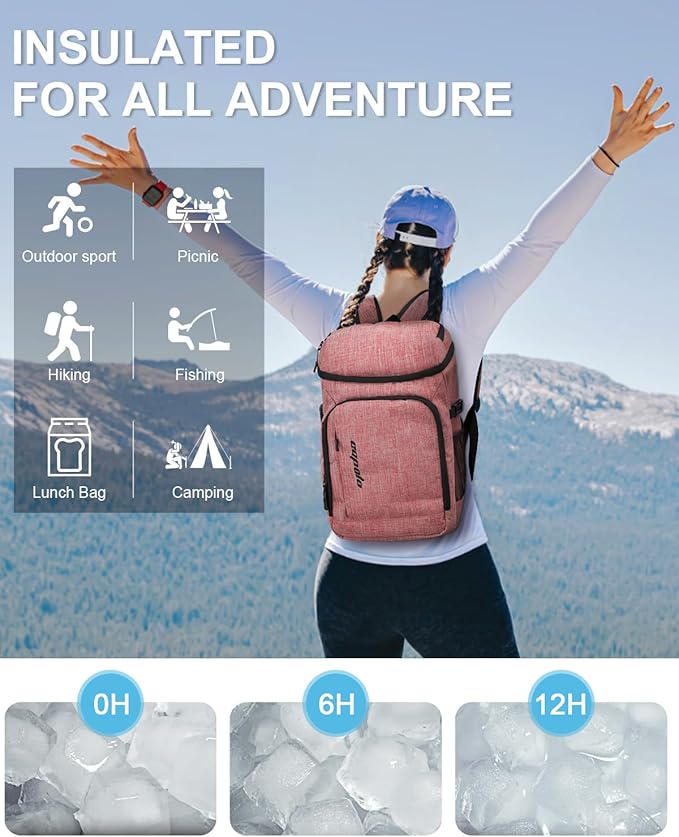 Capolo 36/45 Cans Cooler Backpack Insulated Waterproof for Women Men Lunch Backpack Coolers Leak Proof Soft Cooler Bags