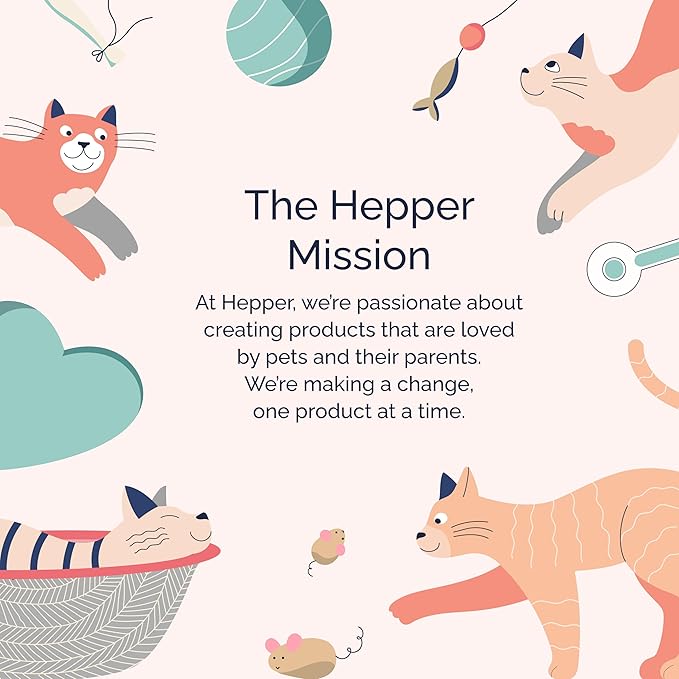 Hepper Catnip Mice Toy Set - Hessian: Premium Catnip-Infused Mice Cat Toys for Endless Play, Multi-Textured Hessian Fabric Ideal for Quiet Self-Play - 2 pcs Pet Toys for Cats for Kicking & Tossing