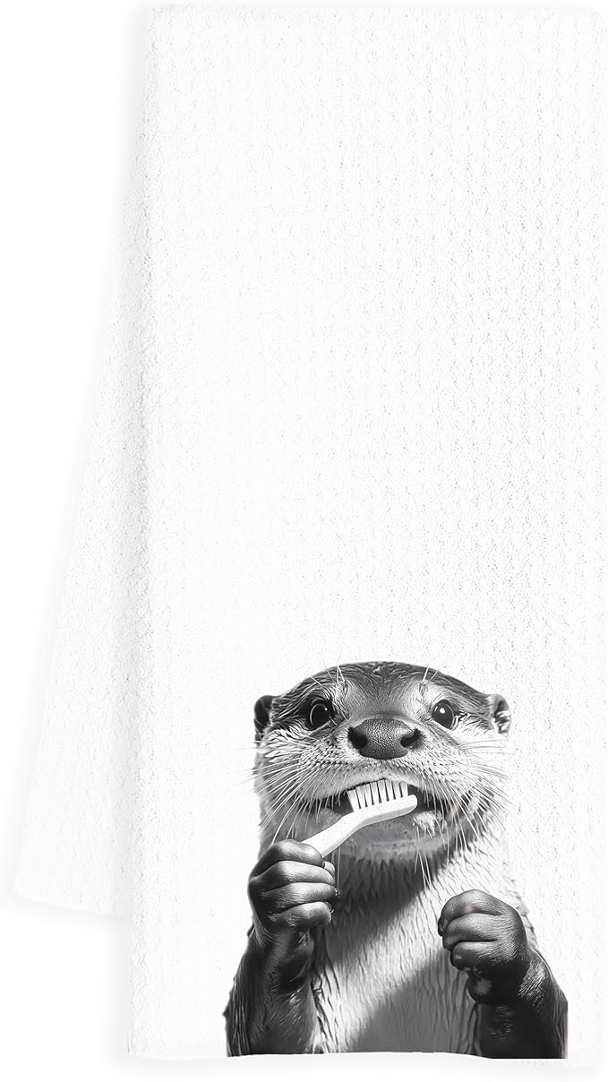 Funny Otter Hand Towels for Bathroom, Otter Bathroom Hand Towels, Otter Bathroom Decor, Otter Gifts for Otter Lovers Women, 16x24 Inch