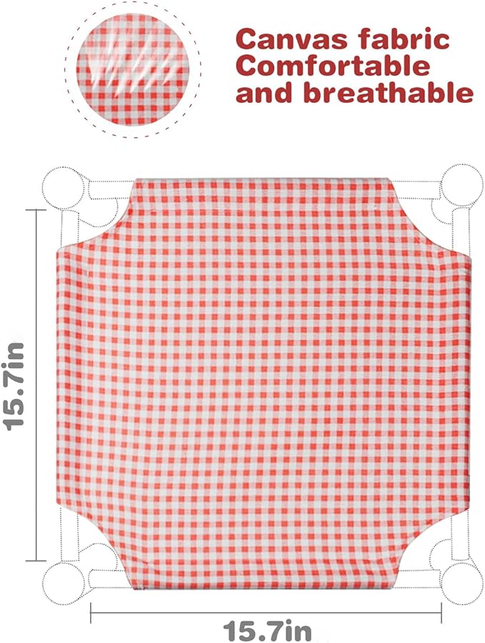 TUSATIY Wooden Elevated Cat Bed Replacement Cloth,Removable Washable Sleeping Pet Bed & Cooling Cat Bed,Cat Hammock Bed Fit for Cats and Small GOG Indoors Outdoors 【3PCS】