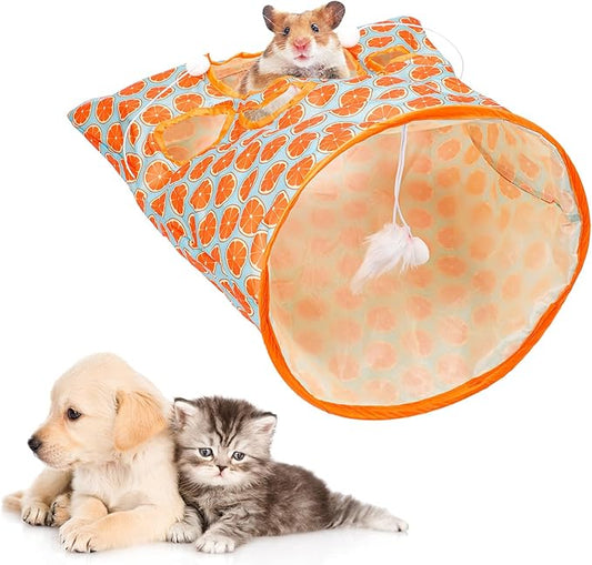 Cat Tunnel Bags, Pet Tunnel Bag Cat Cave Toy Collapsible Cat Bag Toy Crinkle Cat Tube Self Hide and Seek Play Cat Supplies Gift for Indoor Outdoor