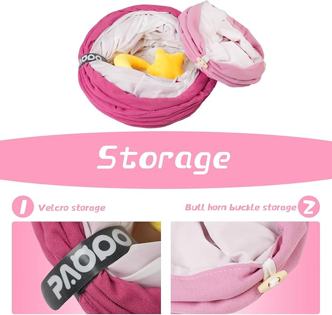 Cat Tunnel,Cat Tunnels for Indoor Cats Collapsible Large Cat Tunnel Cute Cat Tunnel Toy for Cat,Kitten,Puppy,Rabbit,Pink