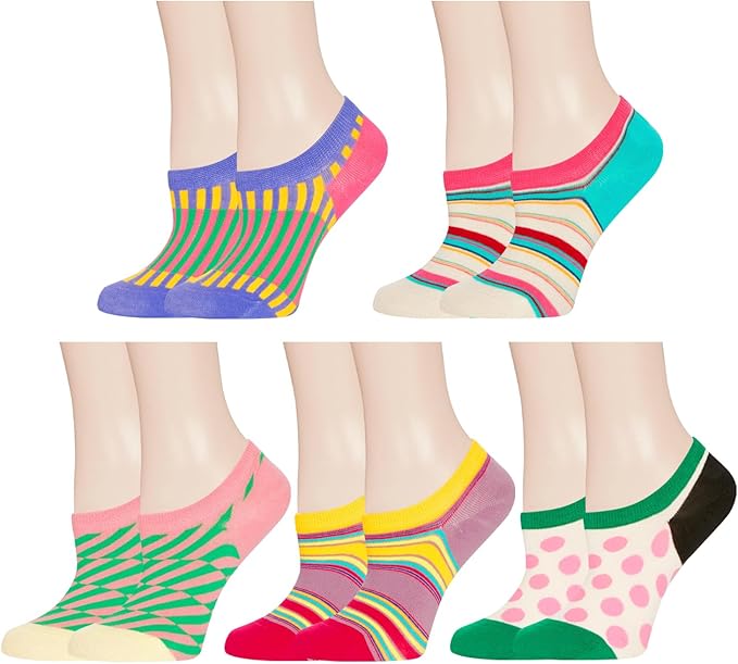 Benefeet Sox Womens Girls Cute No Show Liner Socks Non Slip Funny Patterned Low Cut Socks Novelty Cotton Loafer Footies Sock