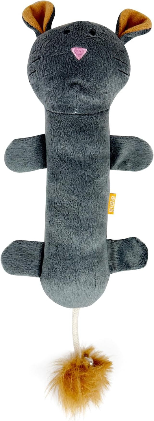 Catnip Silvervine Matatabi Pillow for Cats Kittens,Crinkle Sound Toy,Cat Kicker Toy,Large Size Cat Pillow Soothing Plush Cat Toy(Mouse).