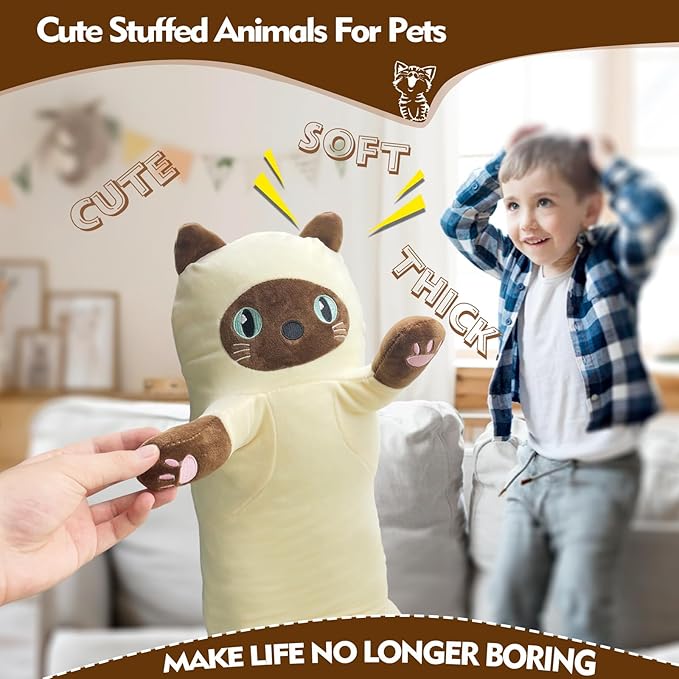 Long Cat Plush Pillow, 51.1in Cute Yellow Cat Plushie Stuffed Animals Body Pillow, Kawaii Kitten Soft Plushie Doll Toy Birthday Gift for Kids Girlfriend