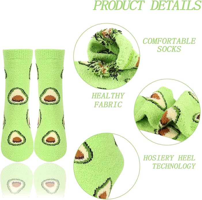 Benefeet Sox Cute Animal Fuzzy Socks for Women Girls Funny 3D Animal Cozy Socks Fluffy Slipper Socks Plush Comfy Soft Socks