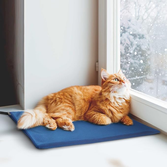 Outdoor Heating Pad for Cats,Cat Warming Pad for Feral Cats Outside, Cat Warmer with Timer, Pet Heating Pads for Cats Indoor,Electric Heating Pad for Outdoor Cat House,Heated Cat Pad