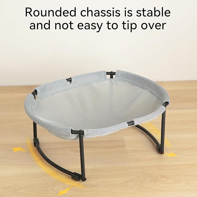 Cat Bed, Breathable Cat Hammock, Free-Standing Elevated Cat Bed for Indoors and Outdoors, Easy Assembly Cat Hammock Bed with Removable Washable Mesh for Cats up to 30 lbs, 20 in x 16.5 in x 8 in