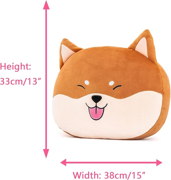 Lazada Shiba Inu Dog Plush Kids Pillow Toys Gift for Toddler for Girls Brown 15 Inches