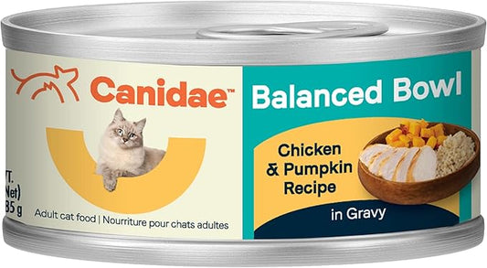 Canidae Balanced Bowl Wet Cat Food, Chicken & Pumpkin Recipe, 3 oz. (Case of 24)