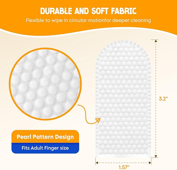 NEENCE Ear Finger Wipes for Dogs & Cats,Dog Ear Cleaner Finger Wipes, Soothing Cleansing Deodorizing Ear Care Wipes for Cat and Dog, Effectively Remove Ear Wax for Dogs & Cats(60Pcs, Coconut)