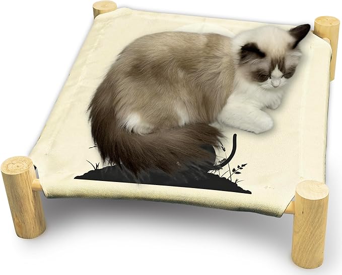 Cozy Butterfly Flower Cat Beds, Wooden Hammock Bed for Indoor Cats, All Seasons Comfort, Cat Bed Also Suitable for Small Dogs, Pet Beds