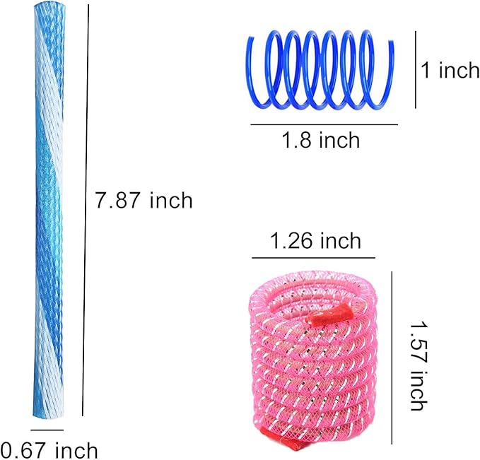 WishLotus Spring Cat Toys, Colorful Cat Spring Toy and Cat Tube Toy Telescopic Cat Mesh Pole Cat Jumping Toy Flexible & Shapable Kitten Chew Toys to Kill Time (10pcs)