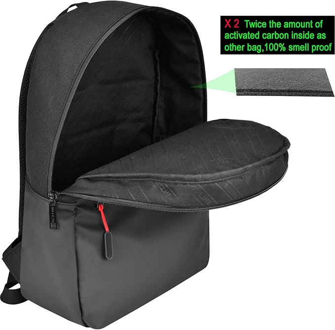 Backpack Bag-Smell Proof-Classics Casual Travel Daypack Travel bags for College Student Men & Women Work (Black/Black)