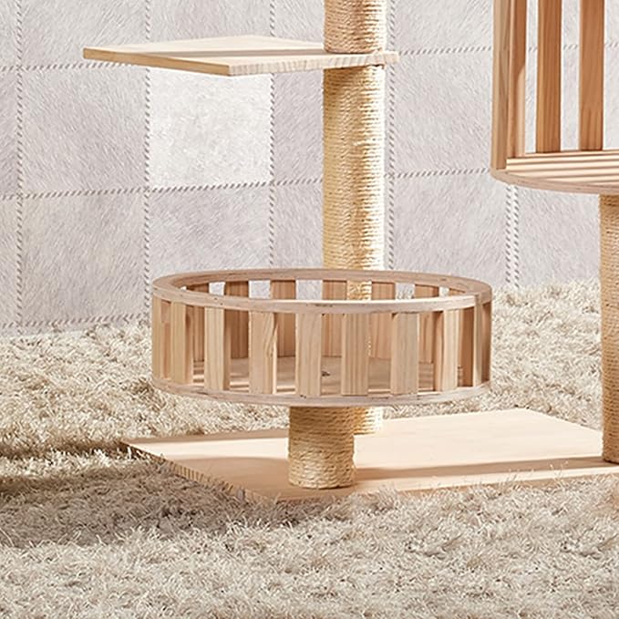 4PCS 5 Inch Cat Scratching Post with Natural Sisal Rope Cat Scratch Pole Cat Scratching Tree Scratching Posts for Indoor Cats Replacement Part Accessories for DIY Cat Tower Cat Hammock
