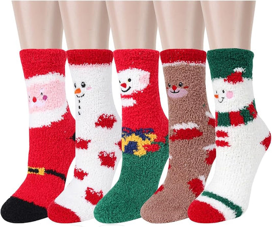 Benefeet Sox Cute Animal Fuzzy Socks for Women Girls Funny 3D Animal Cozy Socks Fluffy Slipper Socks Plush Comfy Soft Socks