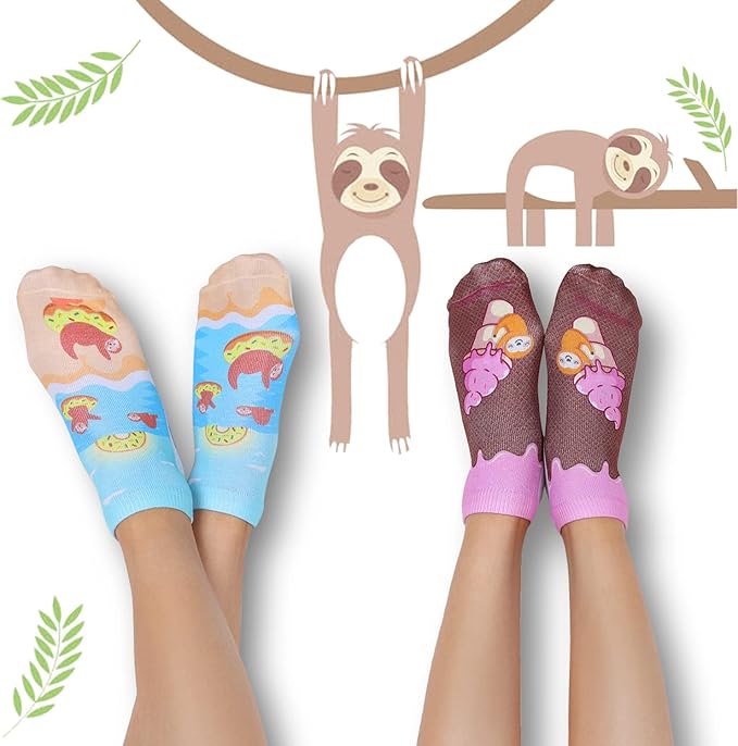 Benefeet Sox Womens Girls Funny Crazy Ankle Socks - Fun Novelty 3D Print Pattern Silly Cute Animal Food